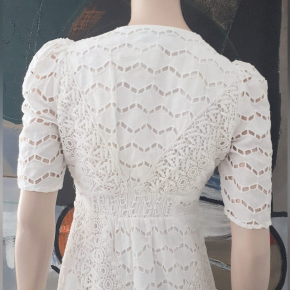 The Kooples | Embroidered Fit-And-Flare Mini Dress - Picture 10 of 16